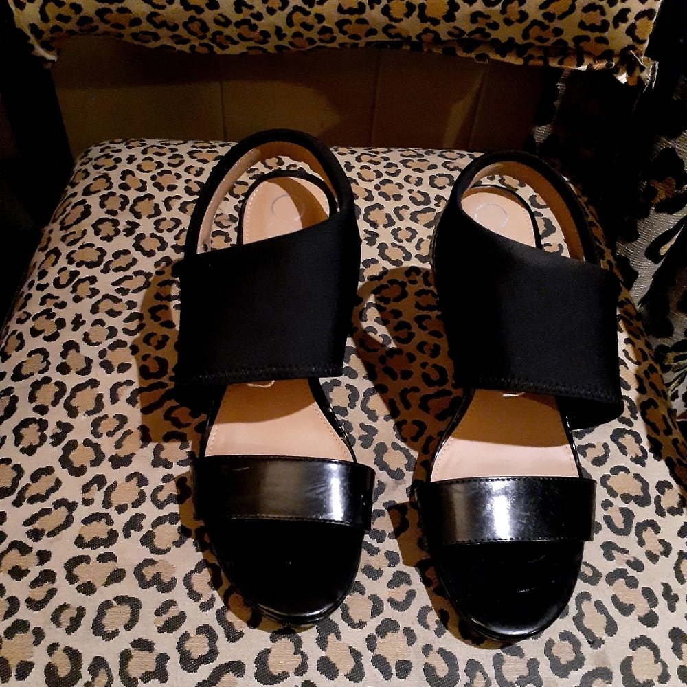 Black Wedge Heels